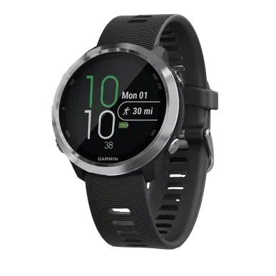 Garmin Forerunner 645 Black Stainless smartwatch with black band