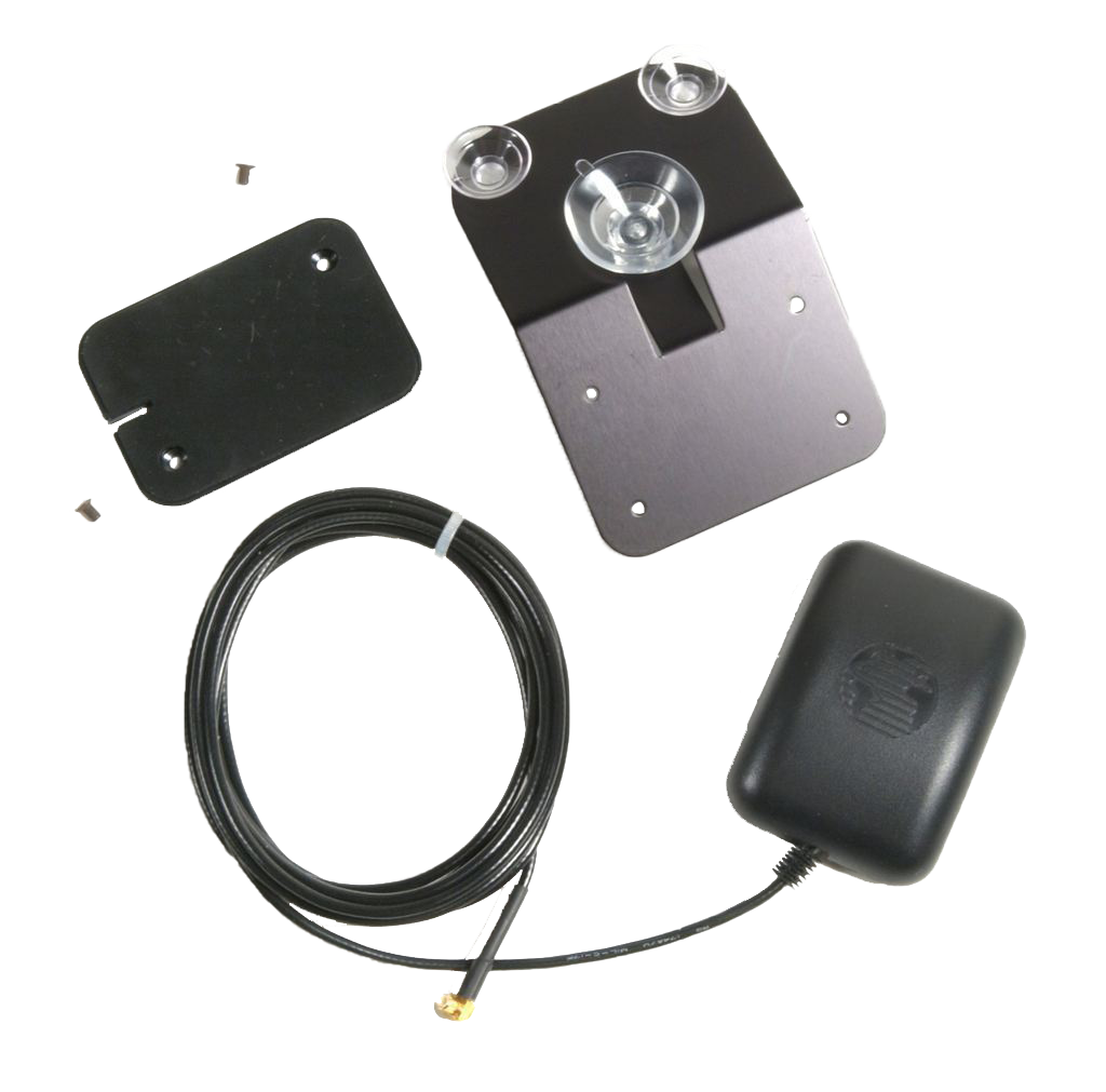Garmin GA 27C Remote GPS Antenna kit; black low-profile components with cable and mounting plate (4 pieces)