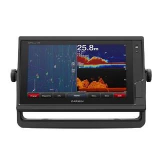 Garmin GPSMAP 922xs marine chartplotter; black device with dual display panels