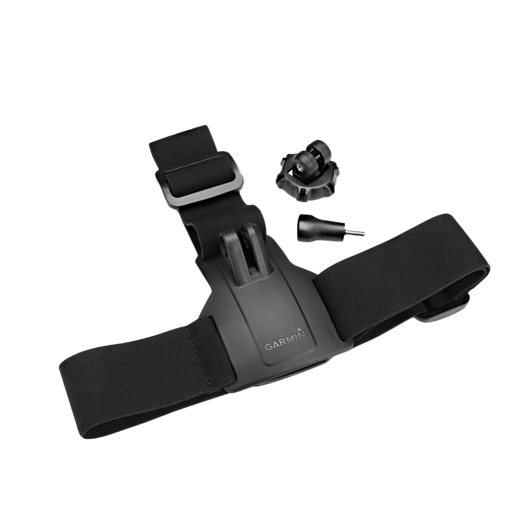 Garmin head strap mount kit for VIRB (010-11921-09) with black strap and mounting hardware