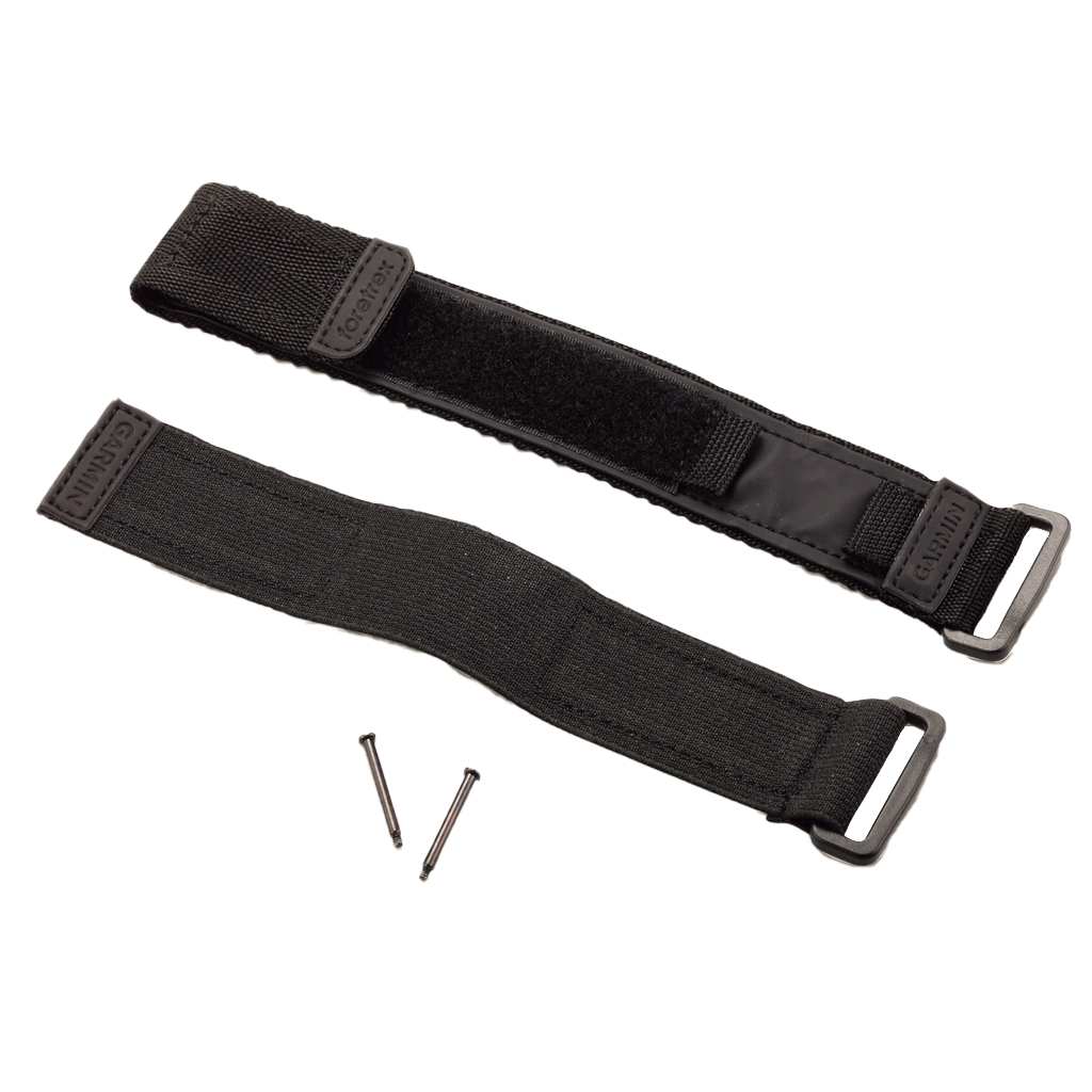 Garmin Hook and Loop Wrist Strap for Foretrex (010-11281-00), black, includes 2 straps and mounting screws