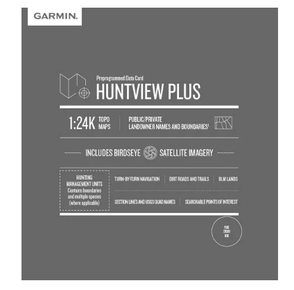 Garmin HuntView Plus Pennsylvania map microSD card in gray packaging (010-12514-03)