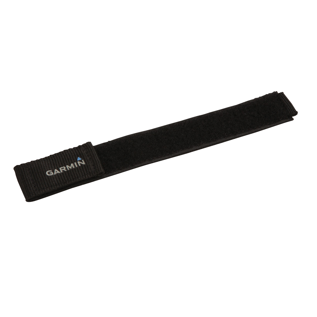 Garmin long fabric wrist strap for Forerunner 910XT, black with Velcro, Garmin logo