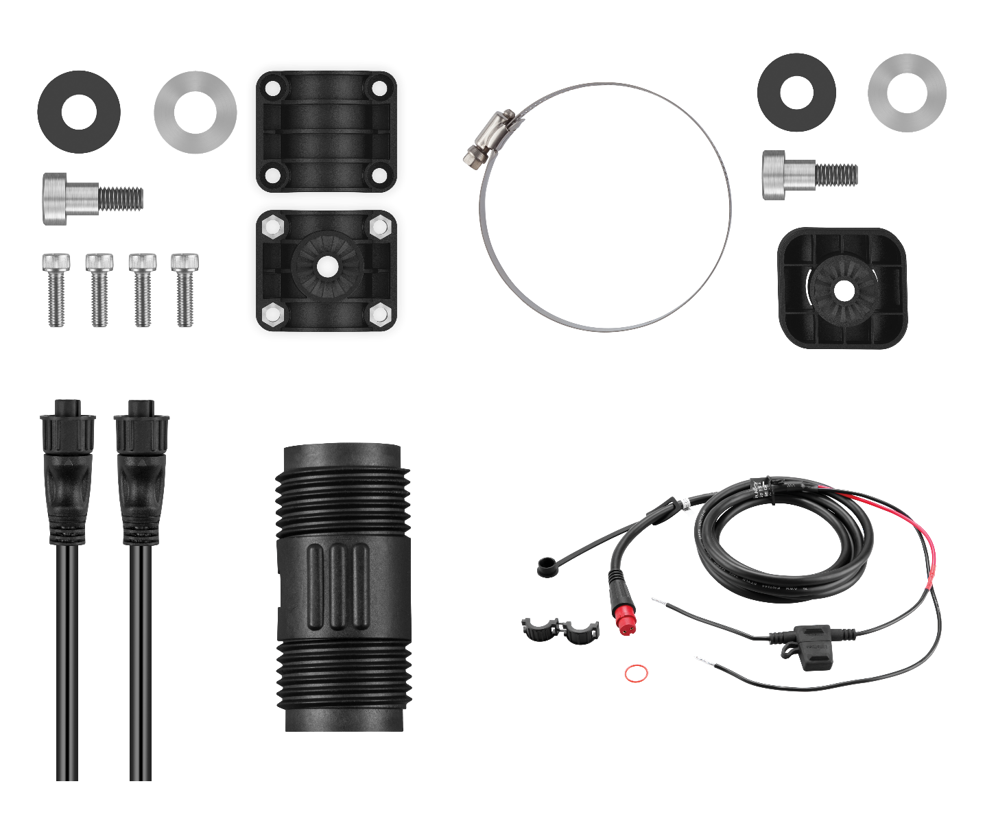 Garmin Panoptix LiveScope Boat Kit (010-00200-24) marine electronics with transducer and mounting hardware
