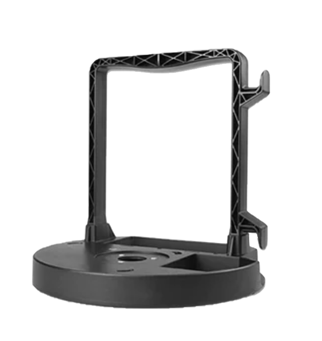 Garmin Portable Kit Base and Handle for Echo, black plastic mount with circular base.