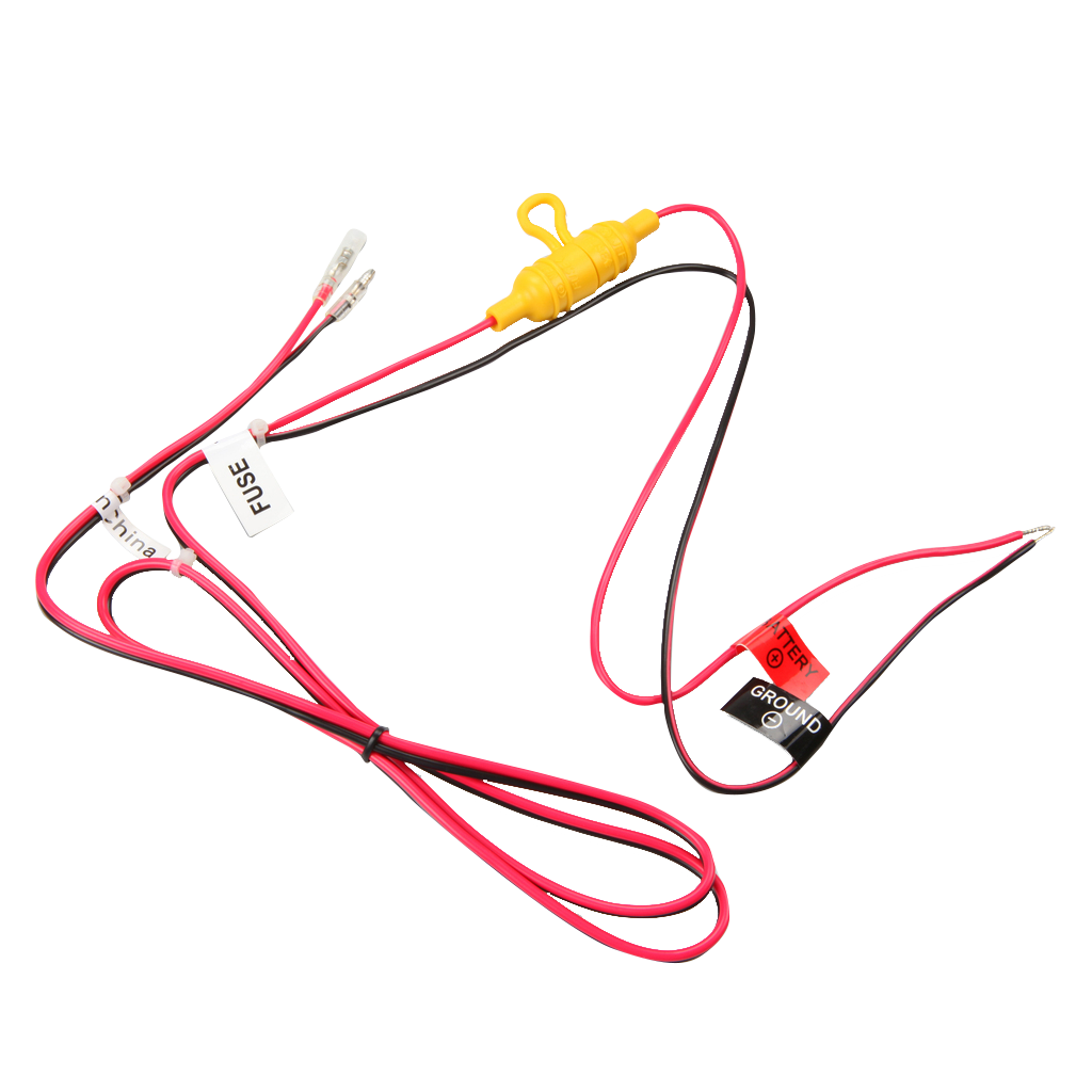 Garmin Power Cable for VHF radio, 1.5m length with inline fuse and red/black leads