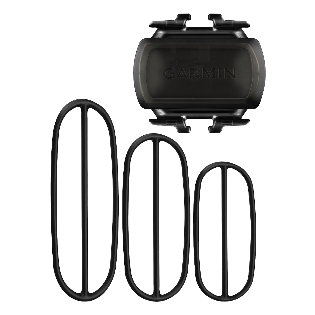 Garmin Speed & Cadence Sensor kit with three black mounting bands