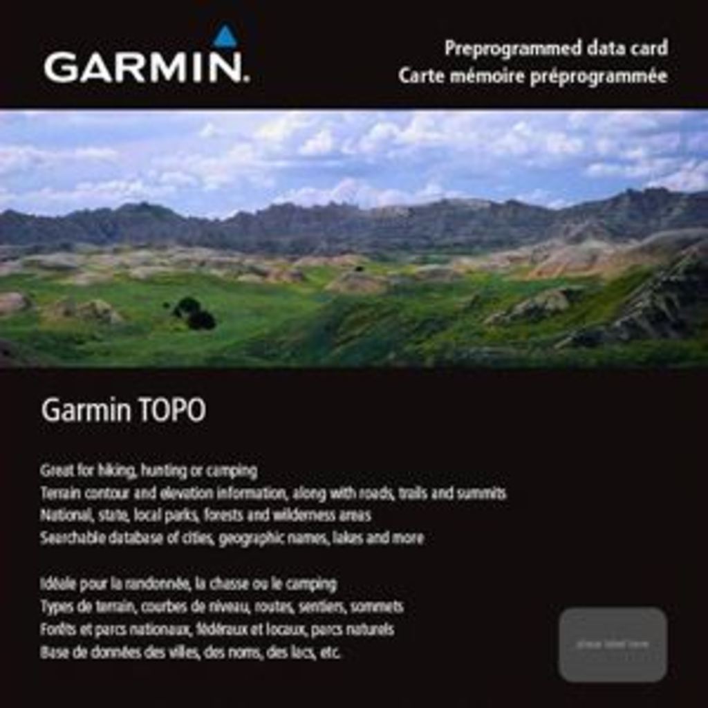 Garmin TOPO Canada-East microSD Card with preprogrammed GPS map data
