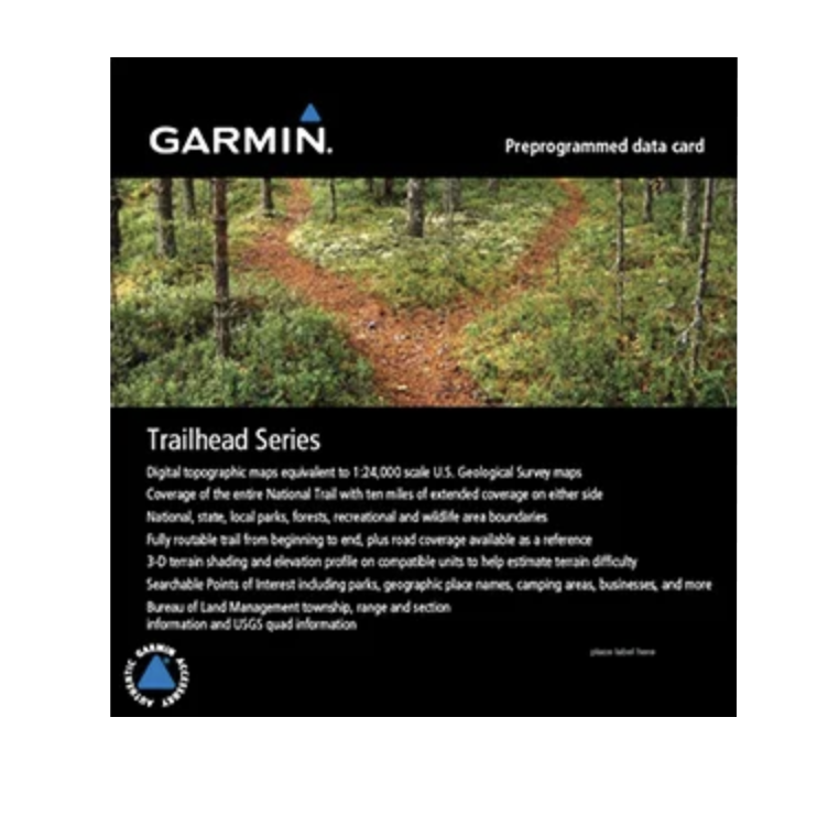 Garmin Trailhead Series Pacific Crest Trail map card microSD