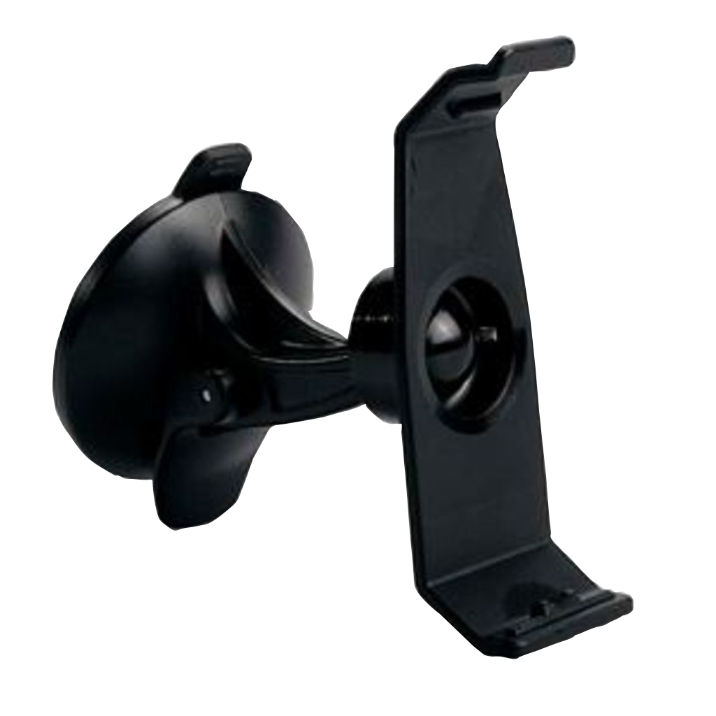 Garmin Vehicle Suction Cup Mount, black plastic GPS mount with adjustable cradle.