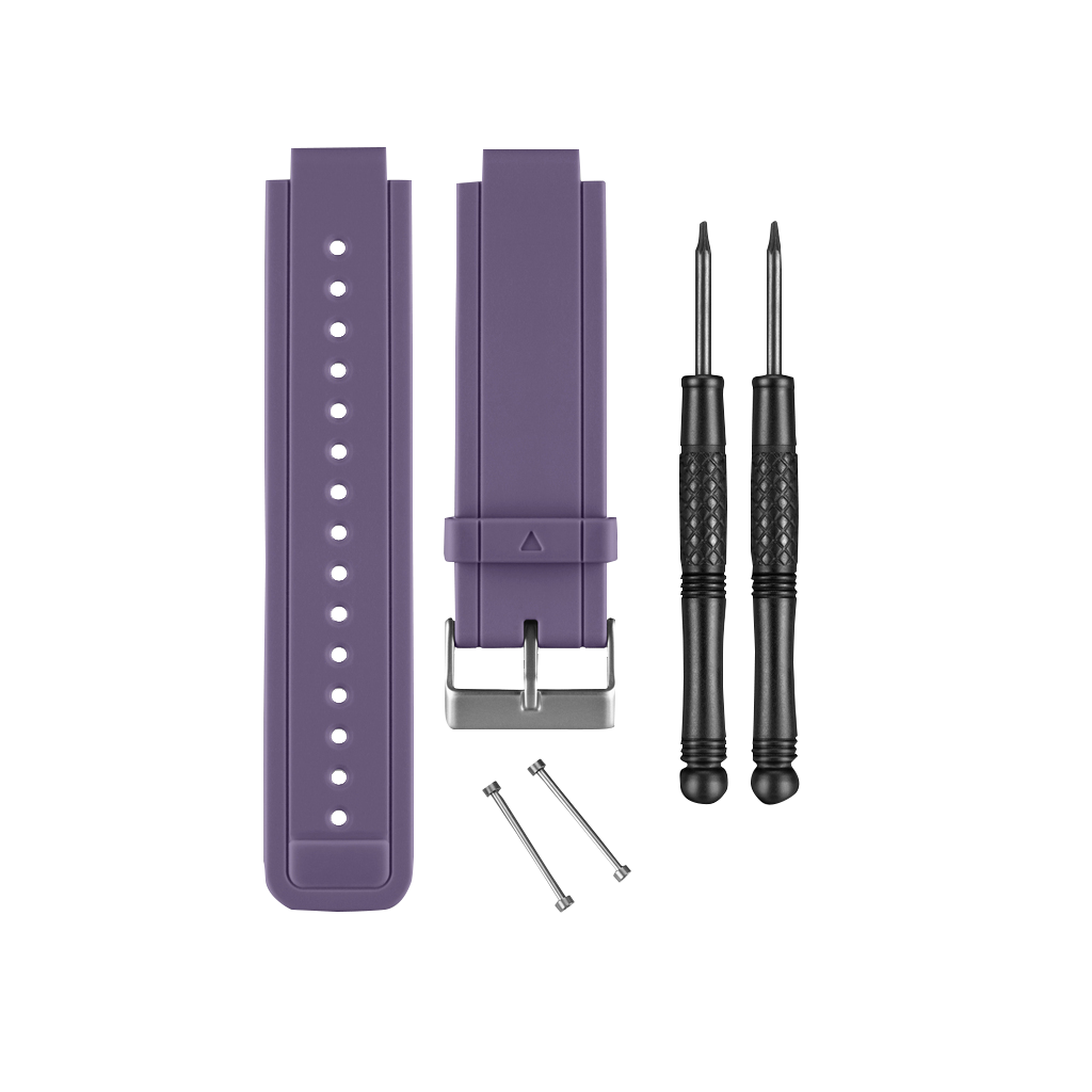 Garmin Vivoactive purple watch band kit with 2 pins and 2 precision screwdrivers