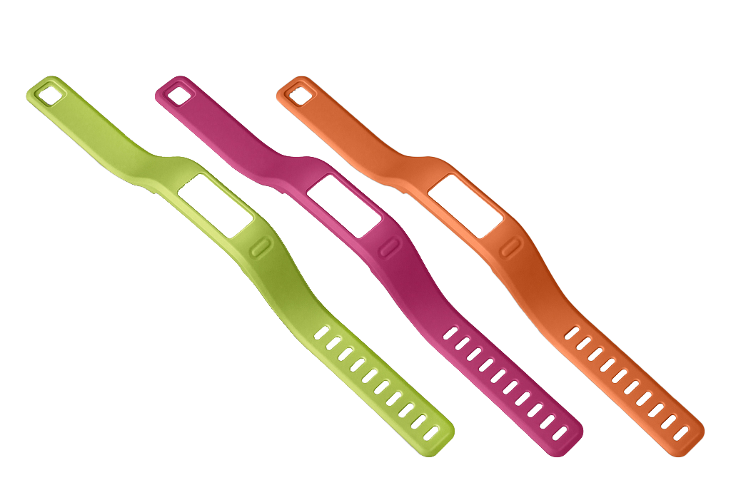 Garmin Vivofit Bands Large: orange, pink & lime green watch straps (set of 3)