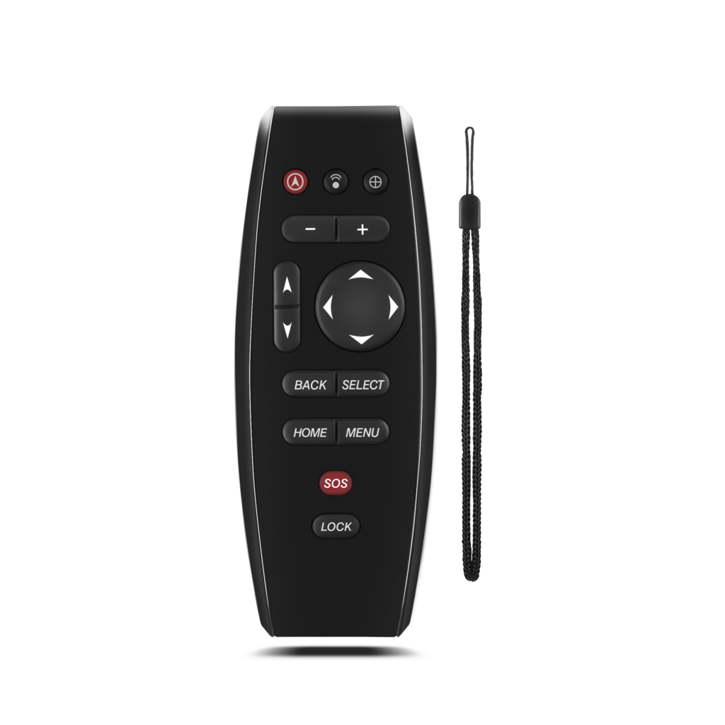 Garmin wireless remote control for GPSMAP 74xx/76xx marine electronics, black with lanyard