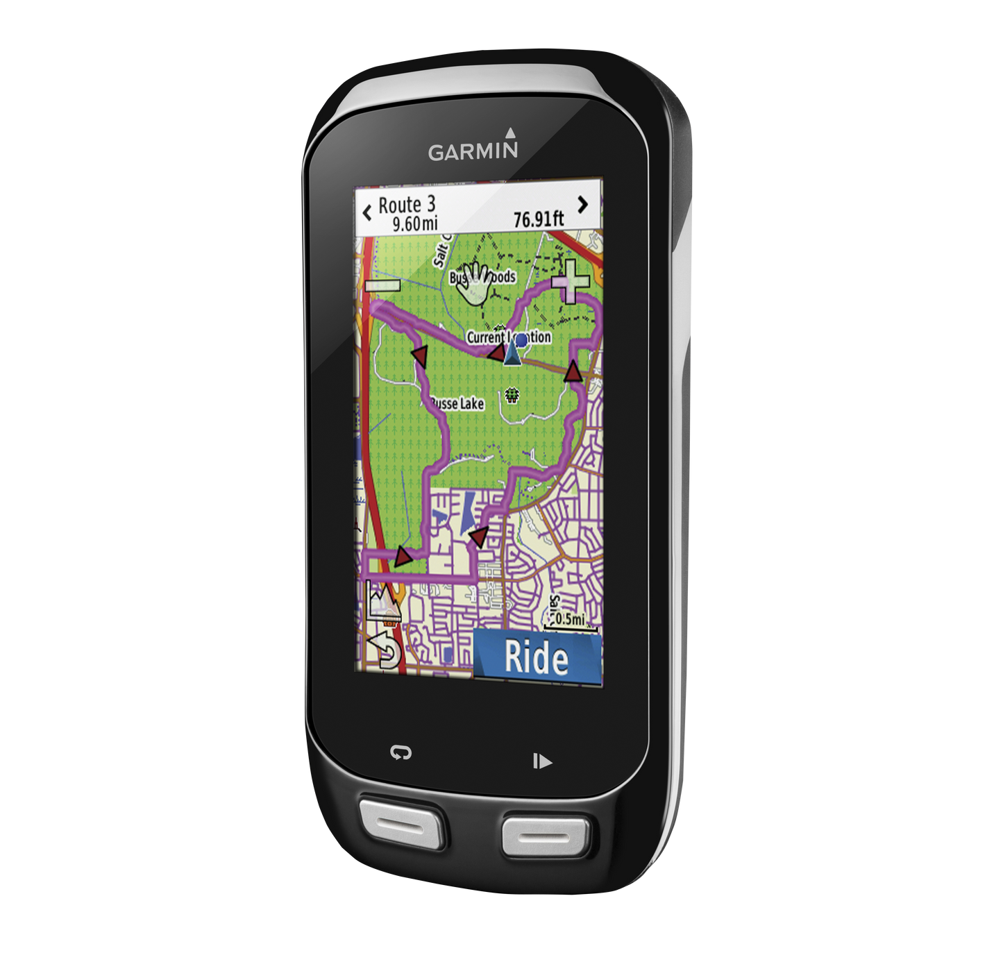 Garmin Edge 1000 bike computer, black with map display