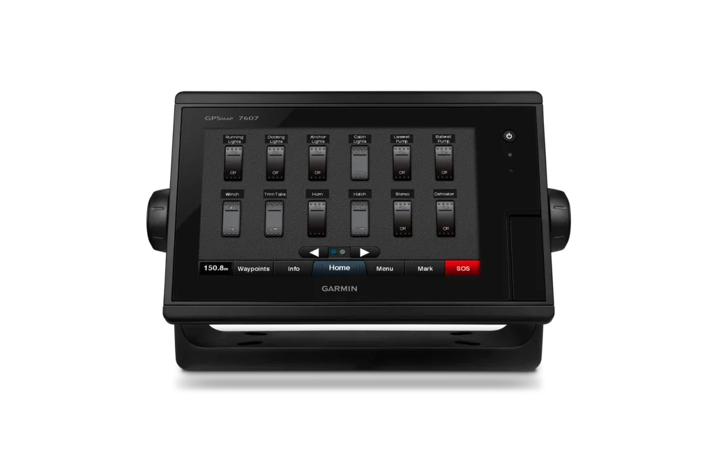 Garmin GPSMAP 7607 marine chartplotter with black touchscreen display