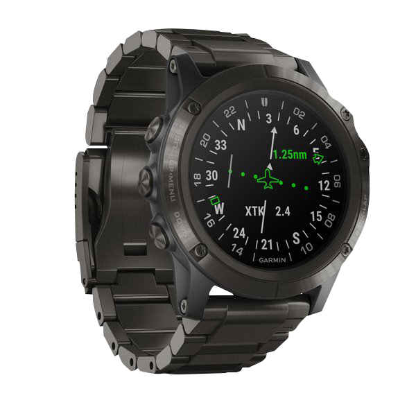 Garmin D2 Delta PX Aviator GPS smartwatch with DLC titanium band for pilots