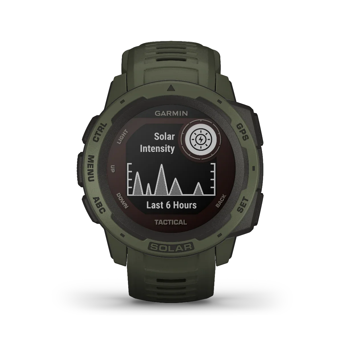 Garmin Instinct Solar Tactical Edition Moss GPS smartwatch, certified refurbished, rugged