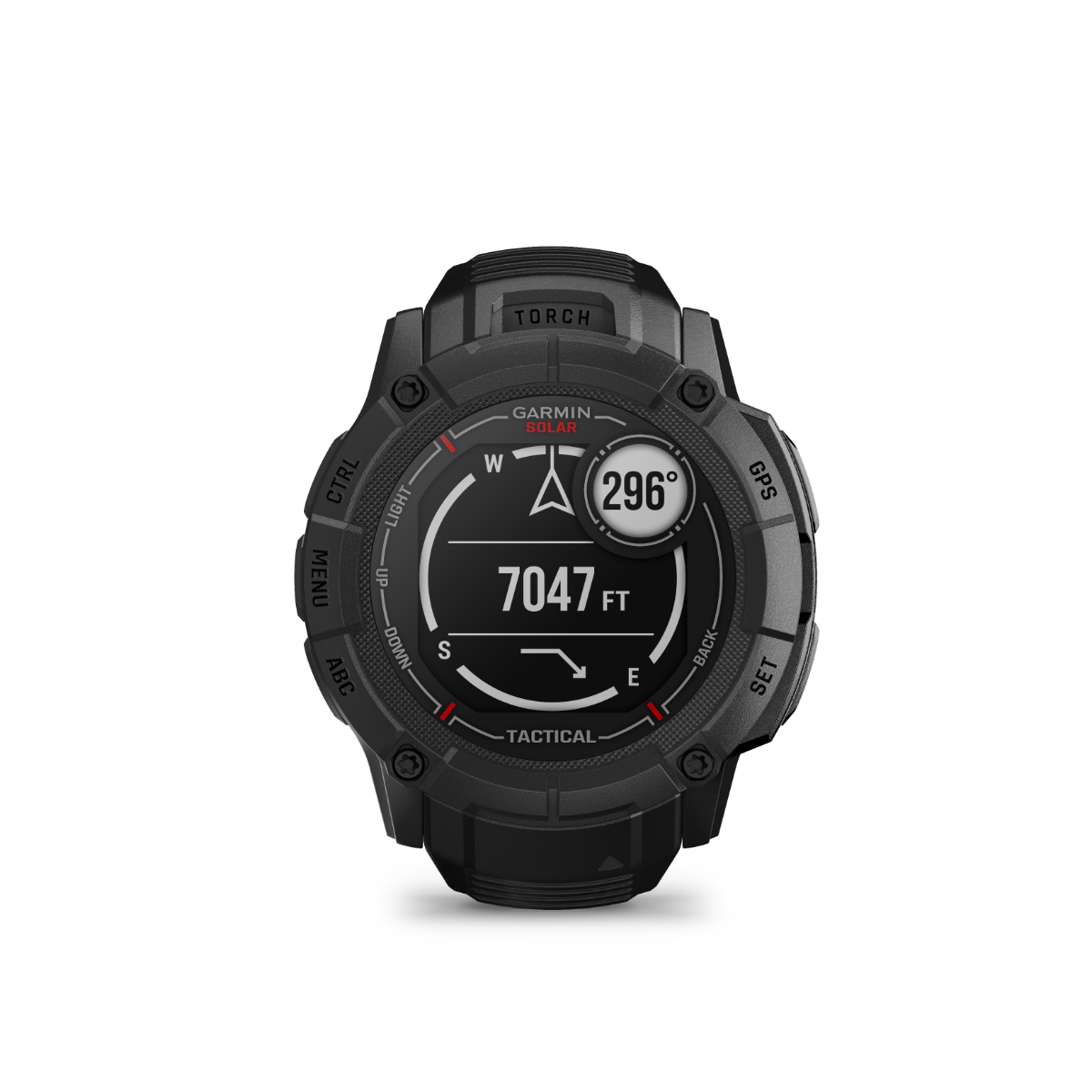 Garmin Instinct 2X Solar Tactical Edition black rugged GPS smartwatch with compass display