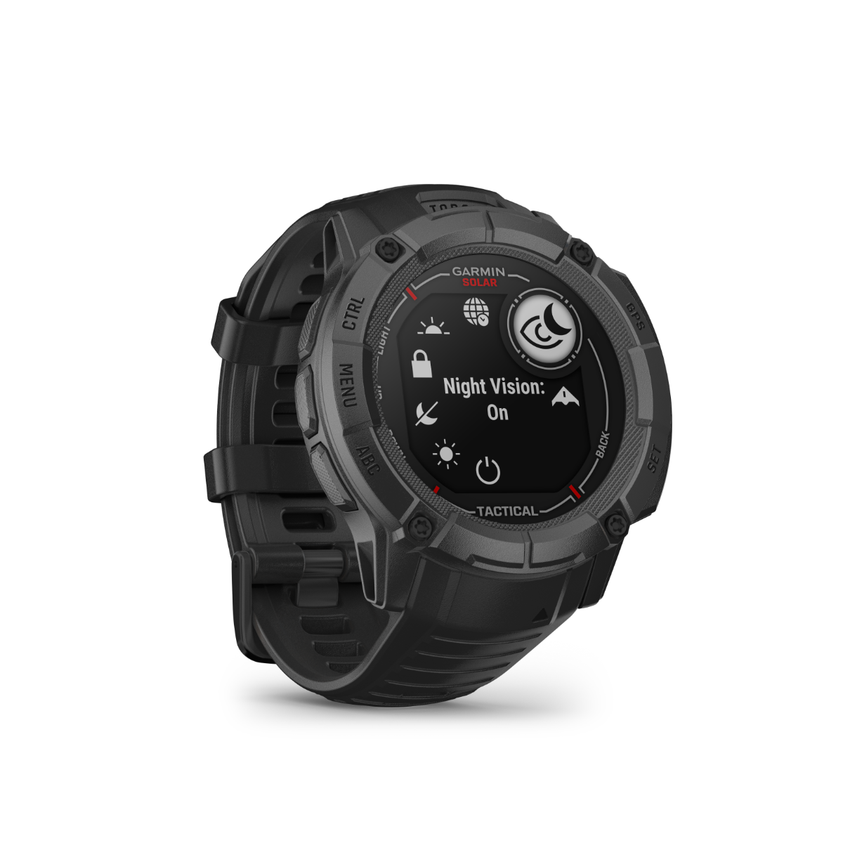 Garmin Instinct 2X Solar Tactical Edition smartwatch, black rugged GPS watch with multi-band GNSS
