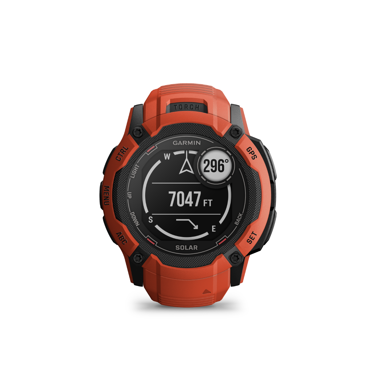 Garmin Instinct 2X Solar smartwatch, flame red rugged GPS watch with solar charging