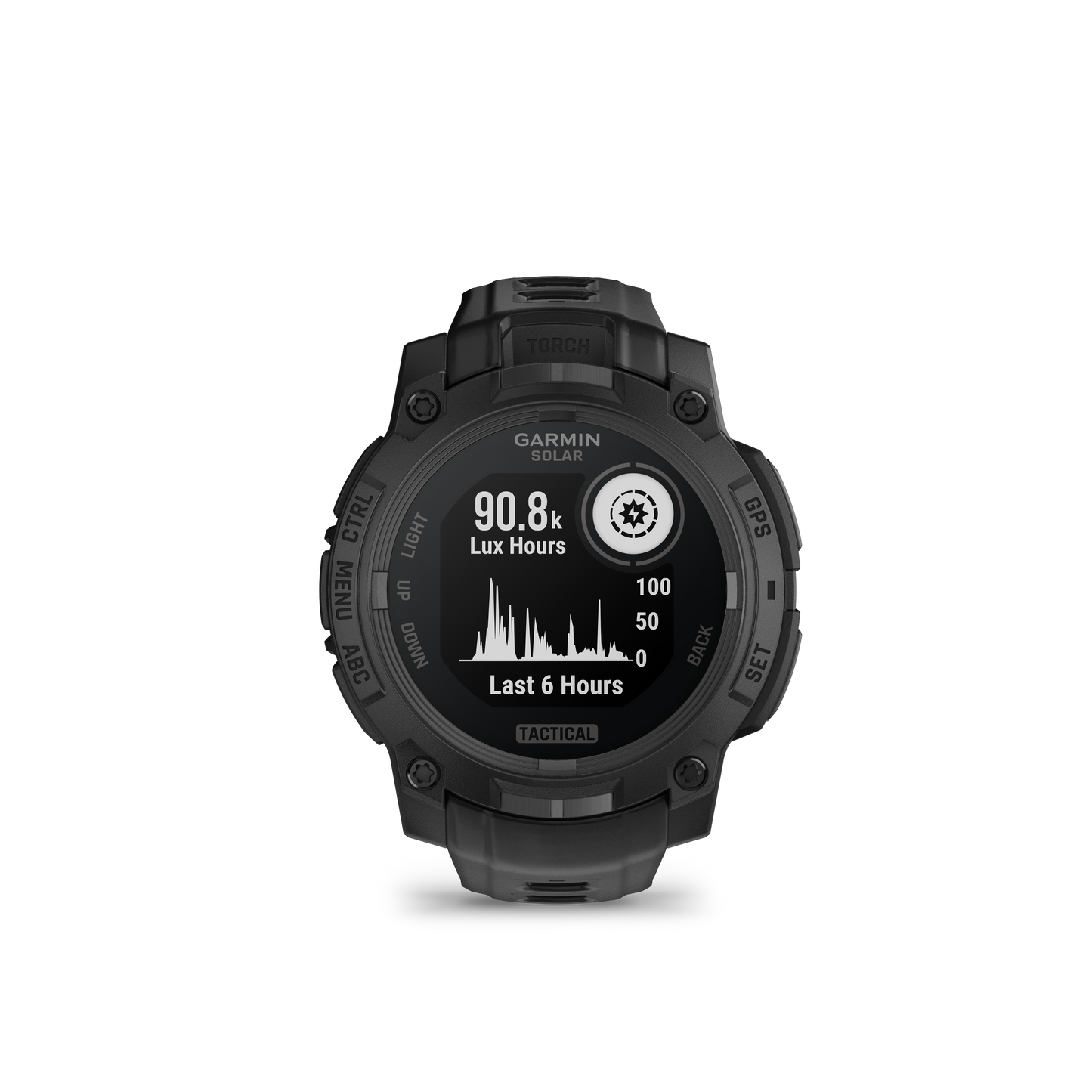 Garmin Instinct 3 Solar Tactical Edition smartwatch, 45mm, black case with black band