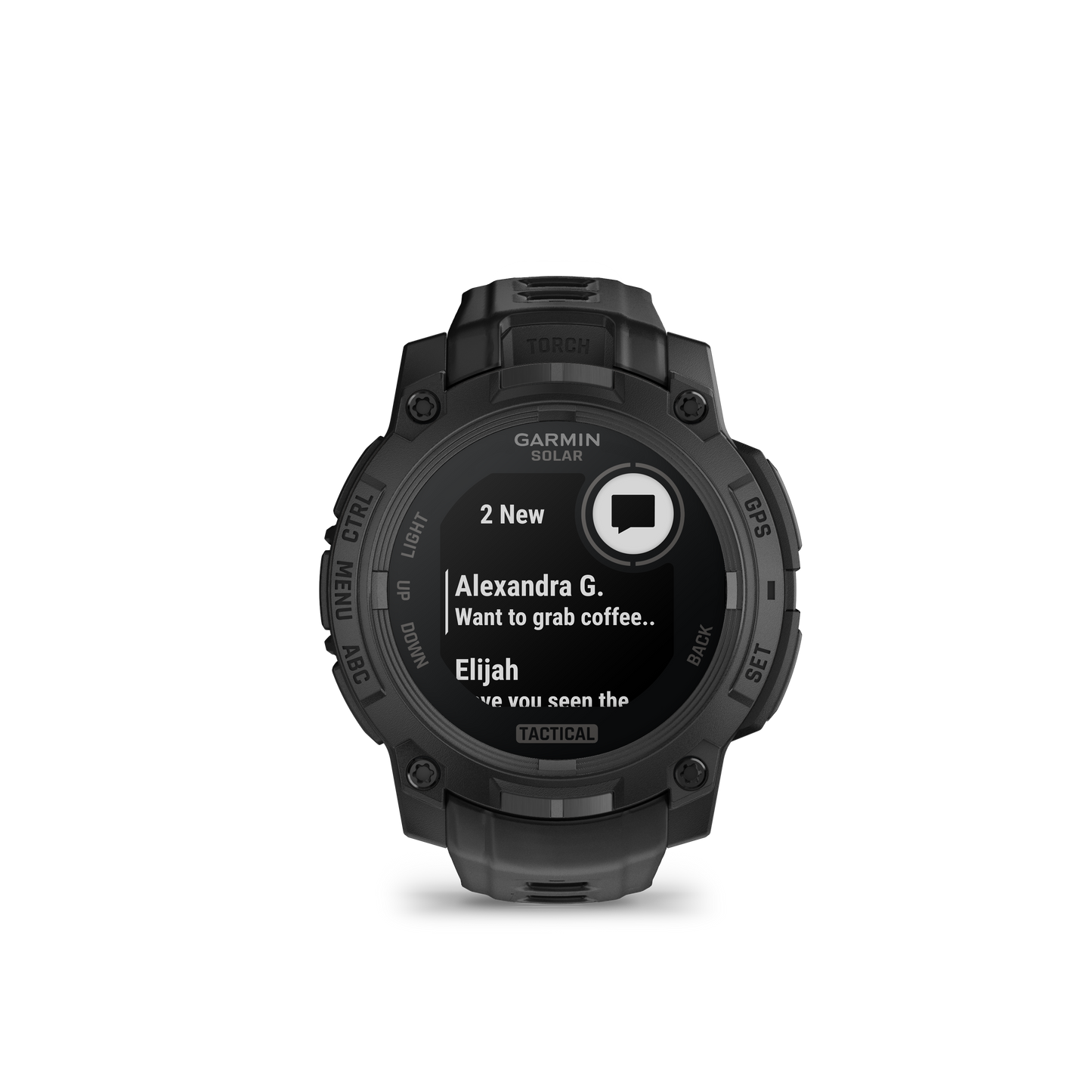 Garmin Instinct 3 Solar, (50mm), Tactical Edition, Black with Black Band (010-02935-50) by Garmin