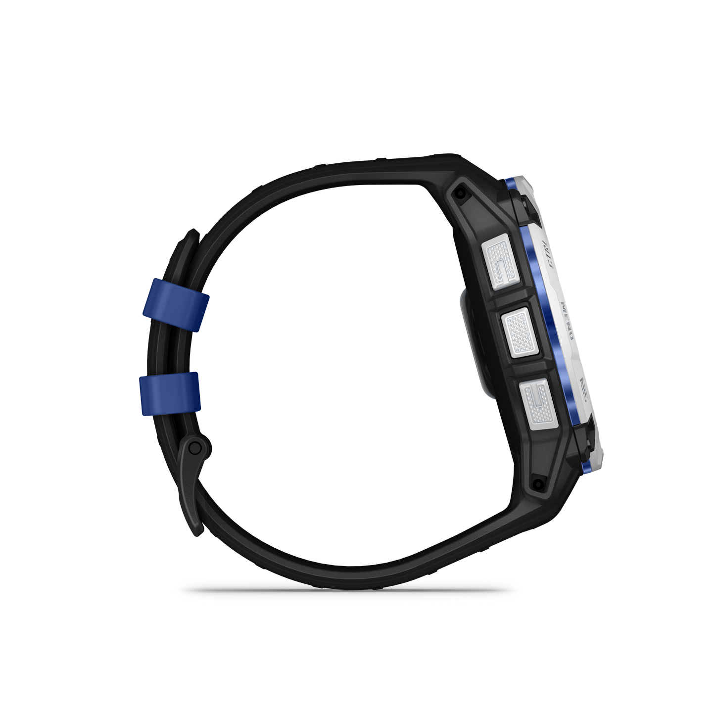 Garmin Instinct 3 Solar, (50mm) Whitestone with Black/Bolt Blue Band (010-02935-03)