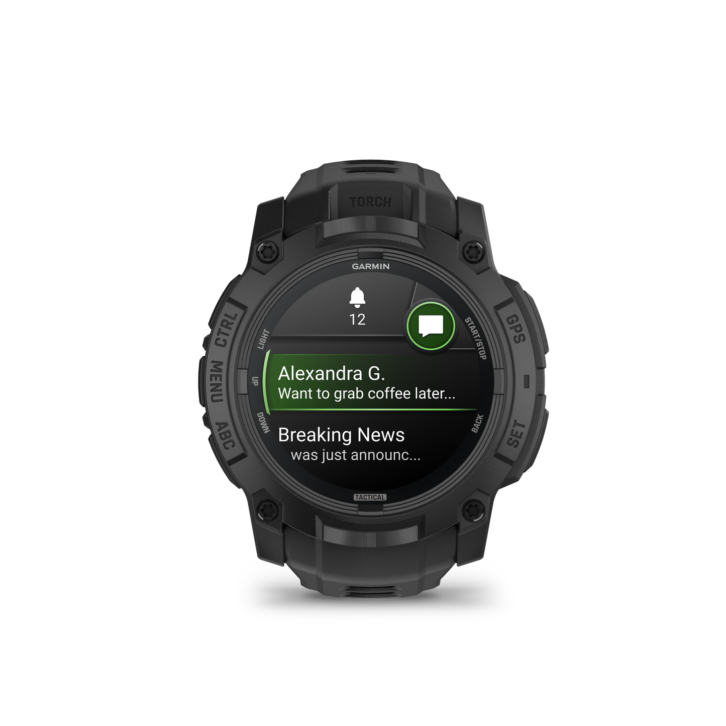 Garmin Instinct 3 AMOLED, Tactical Edition, (50mm) Black with Black Band (010-03020-50) by Garmin