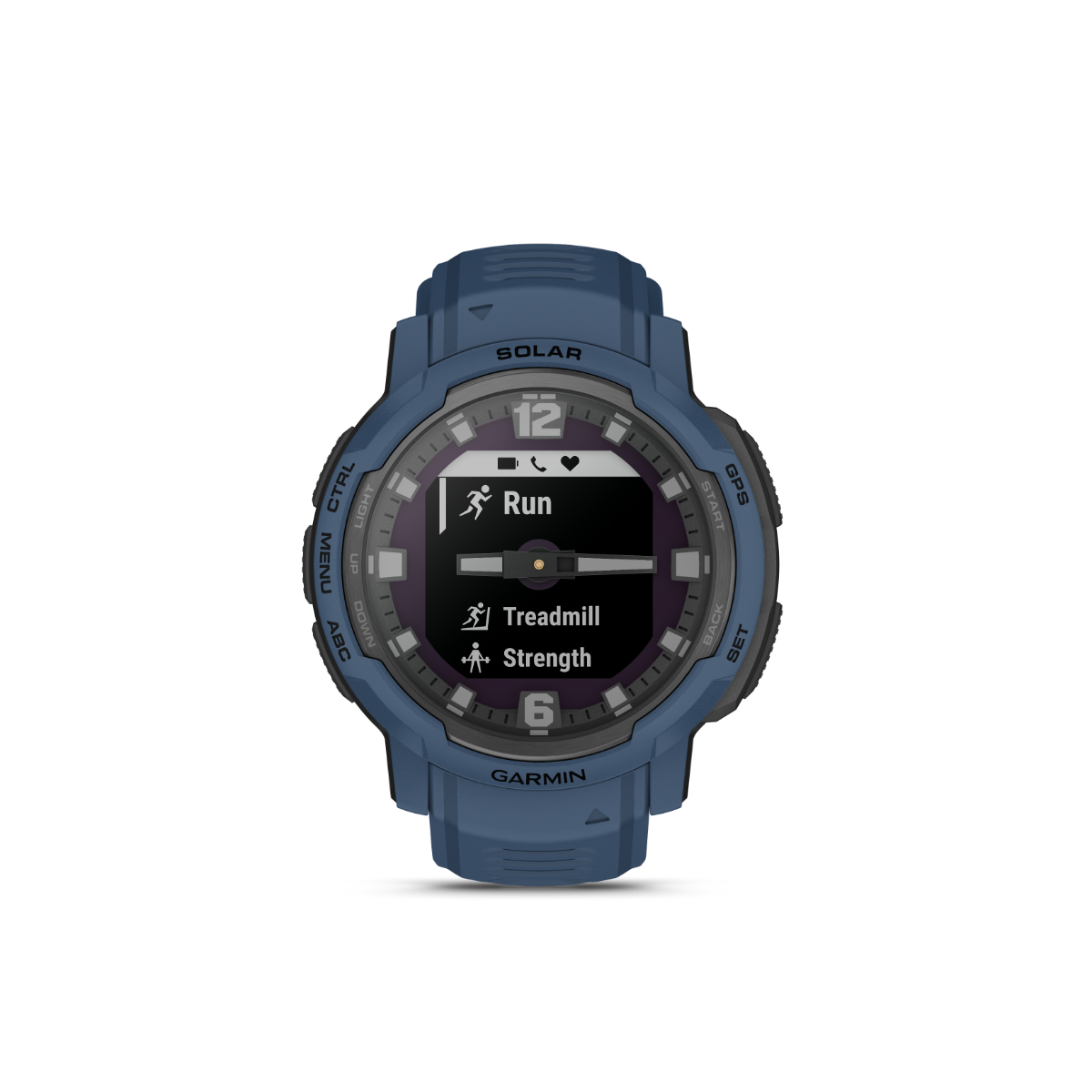 Garmin Instinct Crossover Solar smartwatch, tidal blue with rugged silicone strap