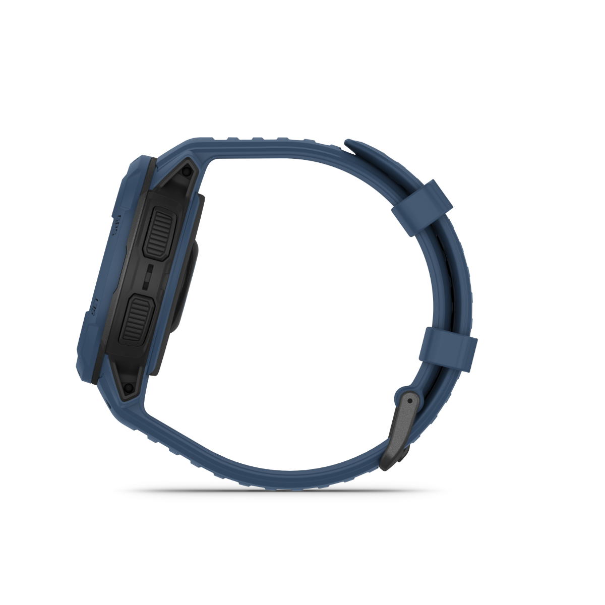 Garmin Instinct Crossover Solar smartwatch in tidal blue with silicone strap