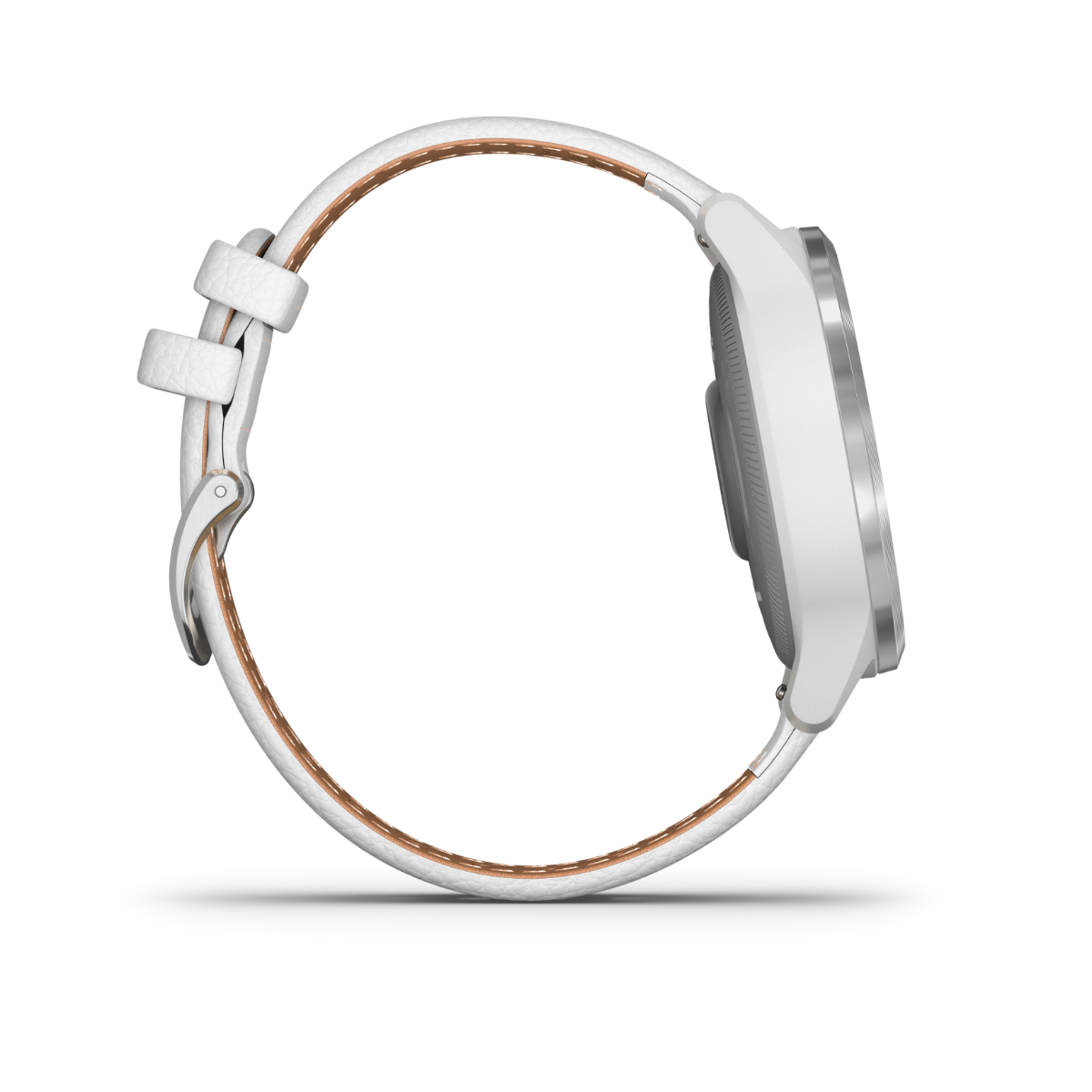 Garmin Vivoactive 4 Rey Star Wars Edition smartwatch with white leather strap and silver case