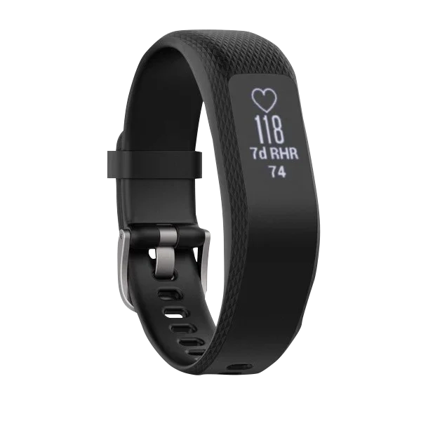 Garmin Vivosmart 3 GPS smartwatch, black with large band, certified refurbished