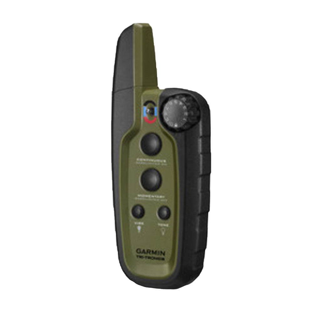 Garmin Sport PRO Handheld remote trainer in olive green with black grip