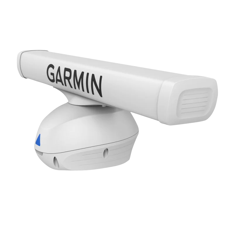 Garmin GMR Fantom 254 open-array marine radar on white pedestal
