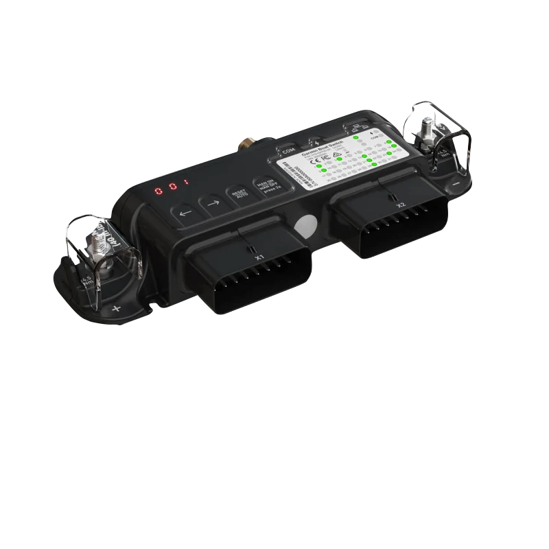 Garmin Boat Switch 010-02735-00, black marine electronics unit with dual X1/X2 connectors and LED indicators.