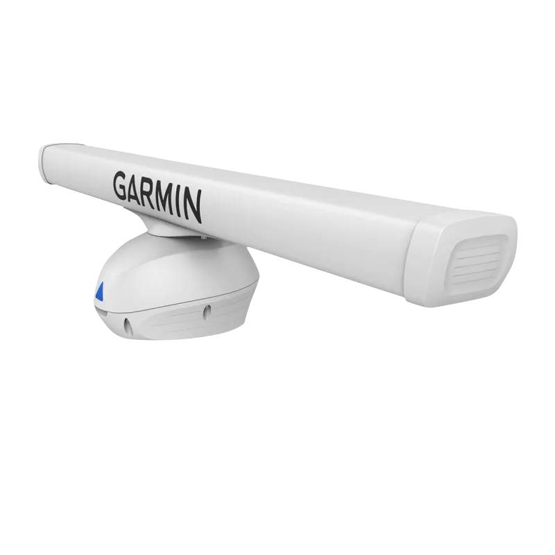 Garmin GMR Fantom 256 Open Array radar antenna on a white pedestal