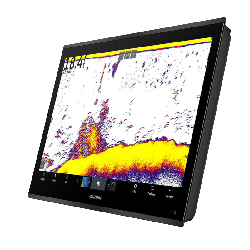 Garmin GPSMAP 9227 Premium chartplotter with Navionics+ on a black marine display