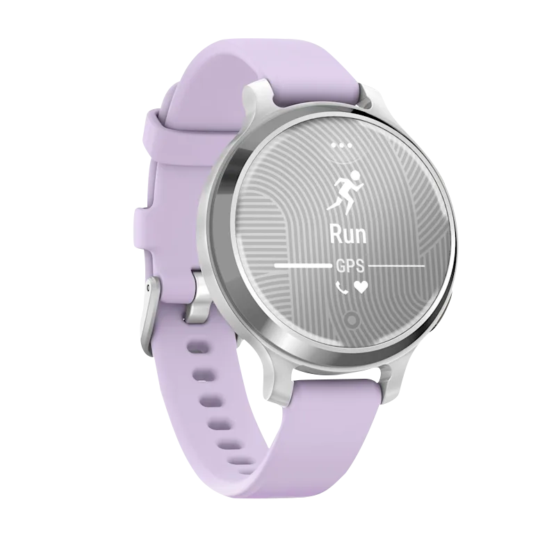 Garmin Lily 2 Active, Silver with Purple Jasmine Silicone Band (010-02891-01) by Garmin
