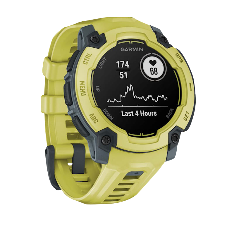 Garmin Instinct E 45mm smartwatch in electric lime with electric lime band