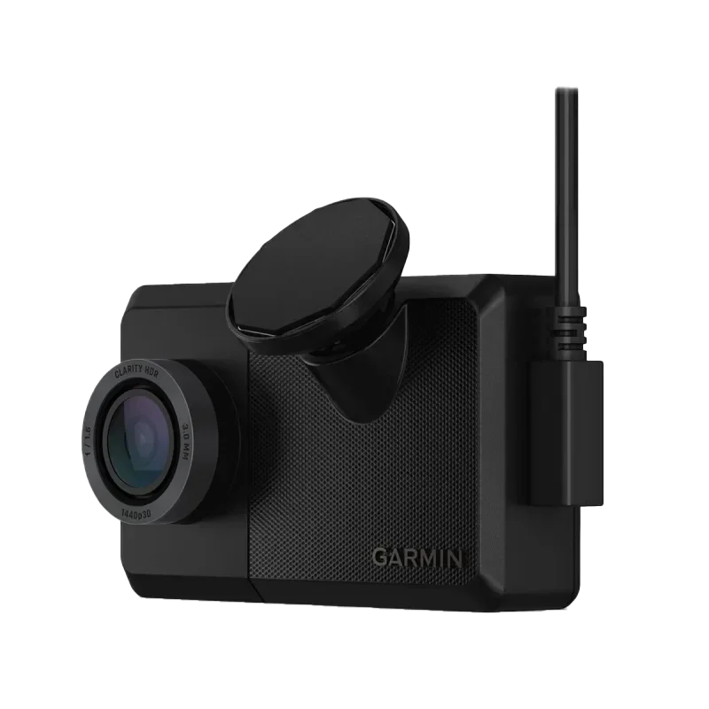 Garmin Dash Cam Live 1440p LTE refurbished black dash camera with suction mount
