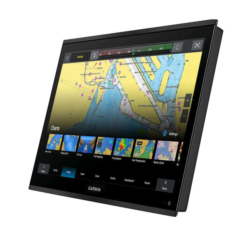 GPSMAP 9024 Premium Chartplotter by Garmin, black marine navigation display with Worldwide Basemap