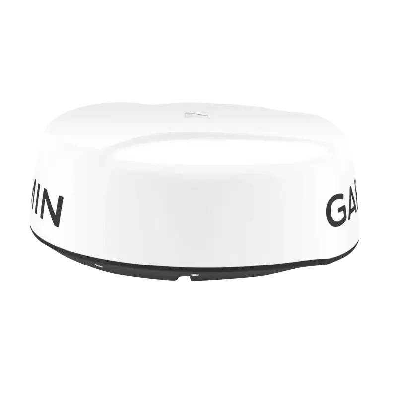Garmin GMR 18/24 xHD3 radome, white marine radar dome with Garmin branding