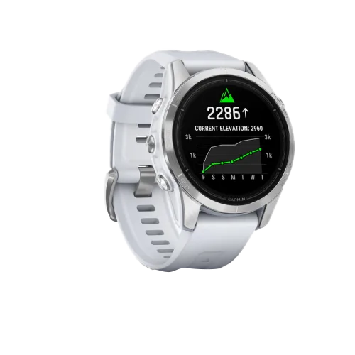 Garmin Epix Pro (Gen 2), 42 mm Standard Edition Silver with Whitestone Band (010-02802-00) by Garmin