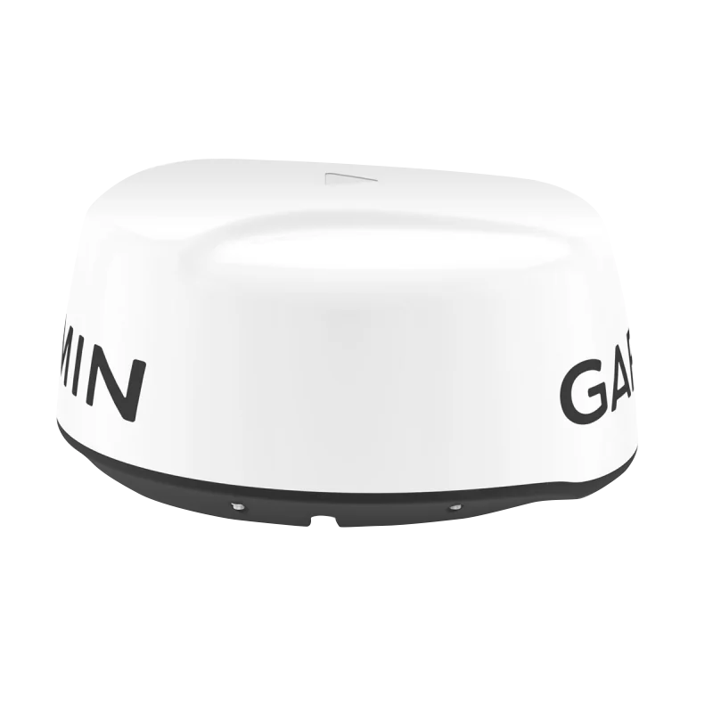 Garmin GMR 18 HD3 marine radar dome, white with black base.