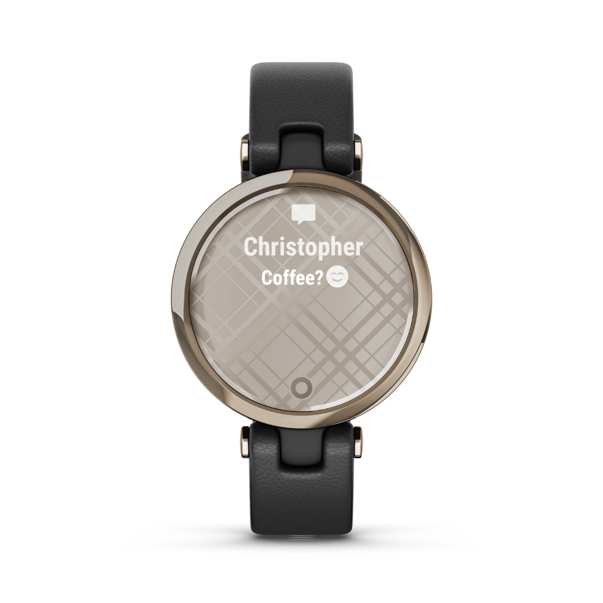 Garmin Lily Classic Edition, Light Gold Bezel with White Case and Italian Leather Band (010-02384-A3) by Garmin