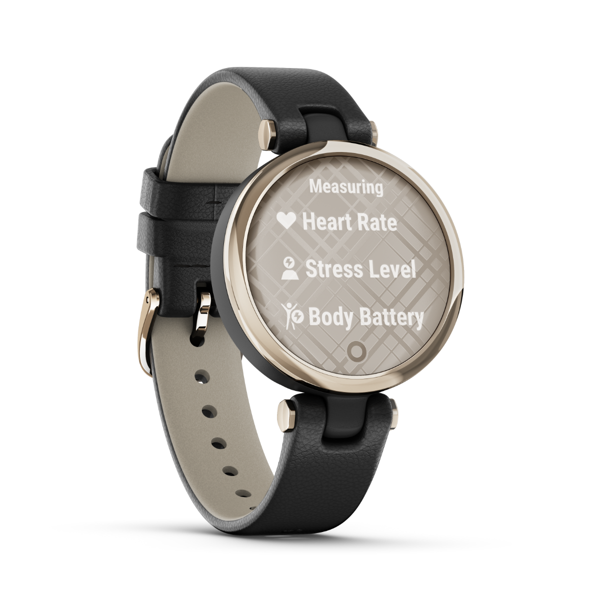 Garmin Lily Classic Edition, Light Gold Bezel with White Case and Italian Leather Band (010-02384-A3) by Garmin