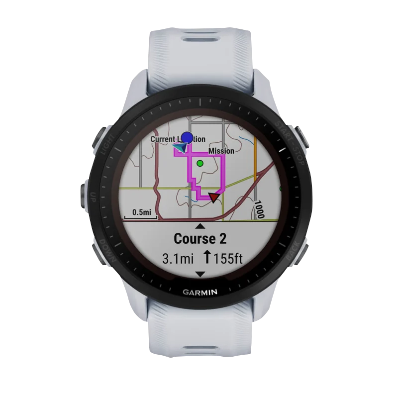 Garmin Forerunner 955 Solar, Whitestone (Garmin Certified Refurbished) by Garmin