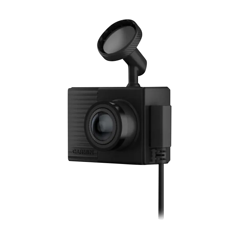 Garmin Dash Cam Tandem dual-lens dash camera, refurbished, black.
