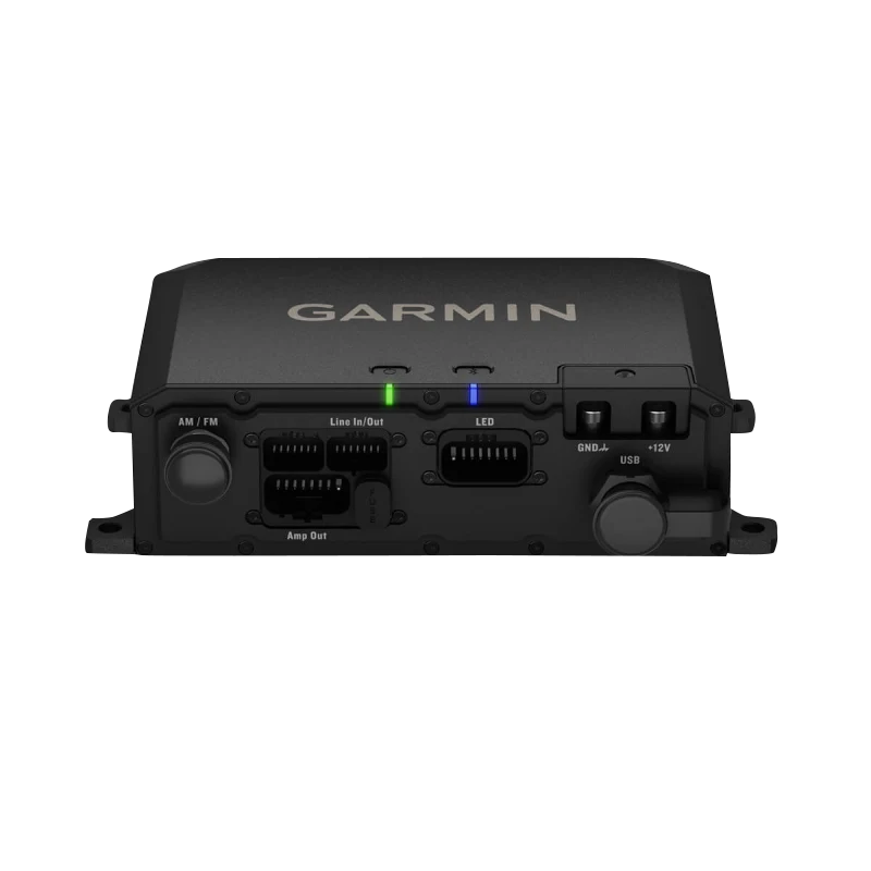 Garmin Tread Audio System black module with LED controller and multiple connectors (010-02646-01)