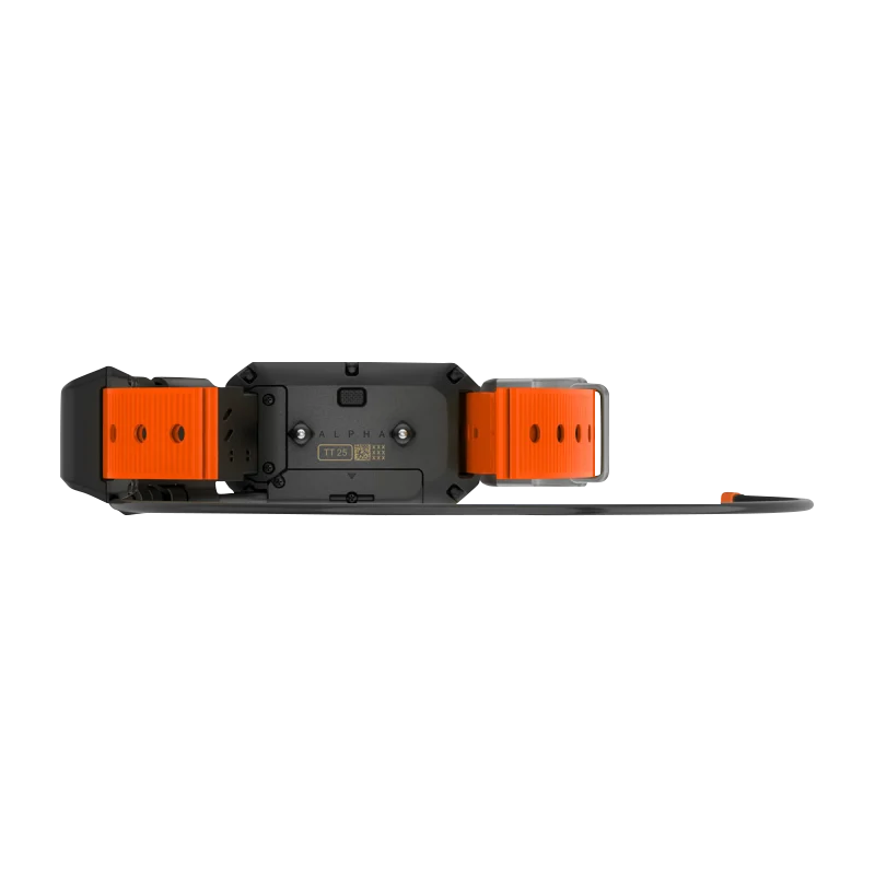 Garmin Alpha TT25 dog collar with orange straps, GPS tracking and training collar